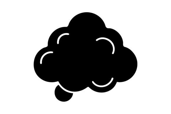 Cloud Clip Art Black Silhouette Line Ar: Graphics & Crafts