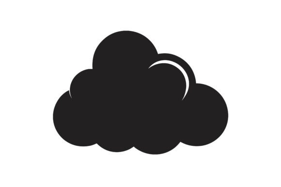 Cloud Clip Art Black Silhouette Line Art: Graphics and Crafts