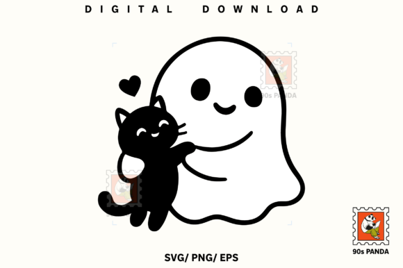 Cute Halloween Ghost PNG