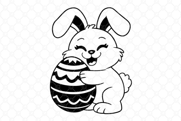 Easter Bunny SVG, Bunny Easter Egg, 008 — Crafts & Graphics