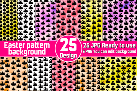 Easter Seamless Pattern Set DigitalPaper