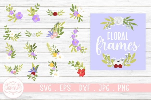 Floral Arrangement Flower Frame Decor: Graphics for Crafts
