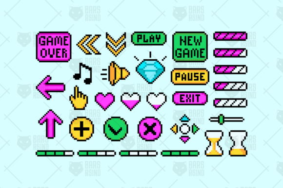 Game Pixel Icons: Retro Graphics & Icons for Bold Branding