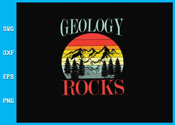 Geology Rocks Mountain Retro Science SVG Graphics for Crafts