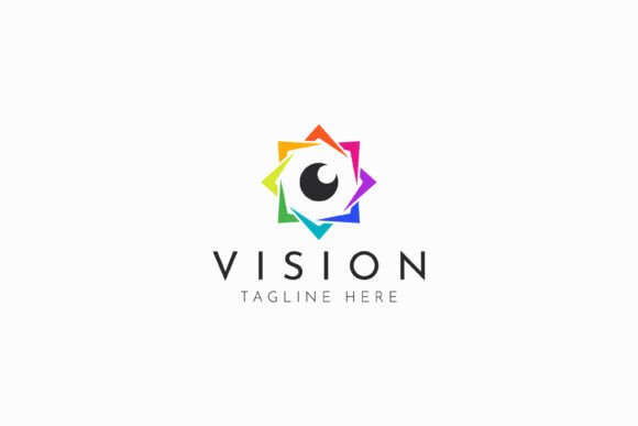 Geometric Eye Logo Vision Colorful App