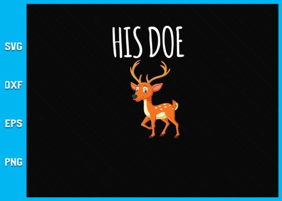 Her Buck His Doe Christmas Couple SVG Graphics