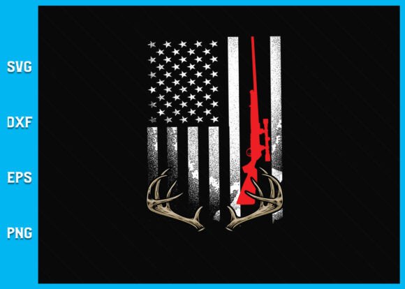 Hunter American Flag Hoodie Svg Graphics