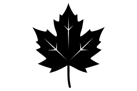 Maple Leaf Clip Art Black Silhouette: Graphics and Crafts
