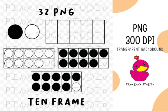 Ten Frame Clipart Circle Template Math Graphics for K