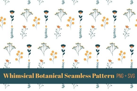 Whimsical Botanical Seamless Pattern – Graphics and Patterns